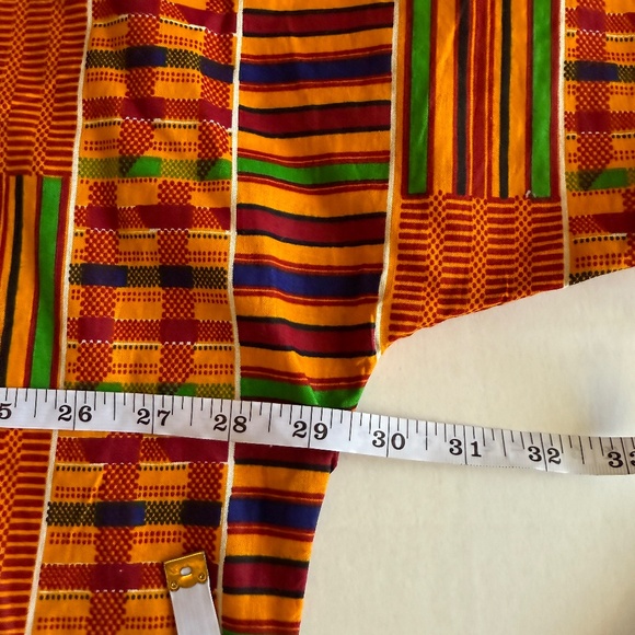 Multicolor Kente Dashiki Shirt/Dress - Picture 5 of 7